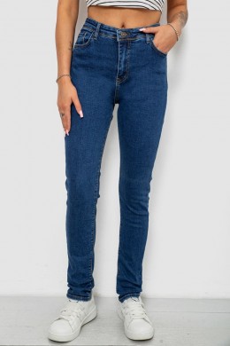 Джинси жіночі однотонні Skinny, колір синій, 244R2001-B