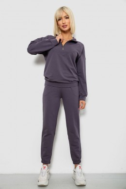Спортивный костюм женский однотонный, цвет серый, 244R1069AG