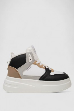 Кросівки жіночі зимові на хутрі, колір біло-сірий, 248RLM50-10