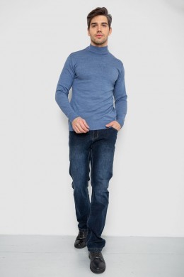 Свитер мужской однотонный, цвет темно-голубой, 161R1770