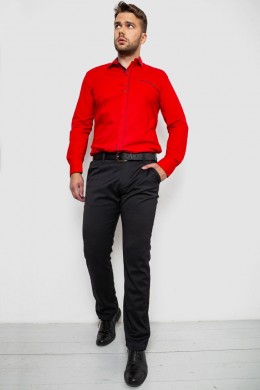 Рубашка мужская  -уценка, цвет красный, 214R7078-U