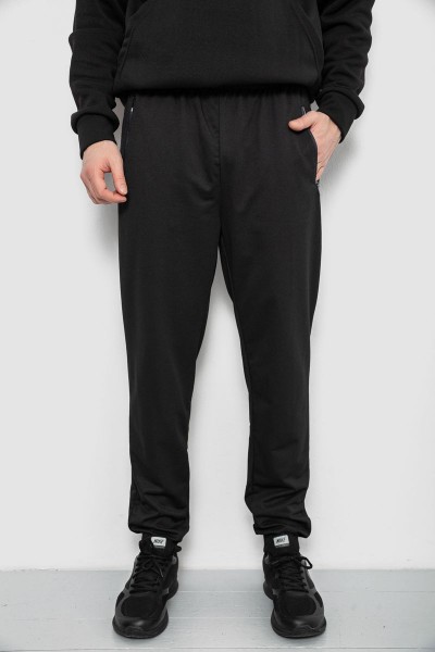Спортивные штаны мужские, цвет черный, 244R434