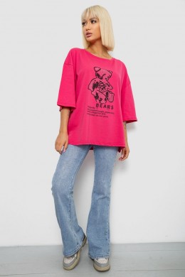 Футболка женская с принтом, цвет розовый, 244R2029-5