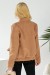 Бомбер женский искусственный кашемир, цвет темно-бежевый, 257R325 Бомбер женский искусственный кашемир, цвет темно-бежевый, 257R325