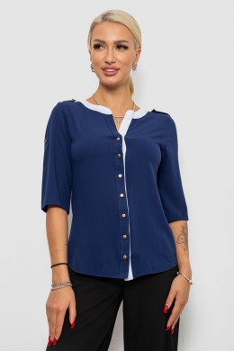 Блуза классическая, цвет синий, 230R111