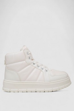 Кросівки жіночі зимові на хутрі, колір білий, 248RMB02