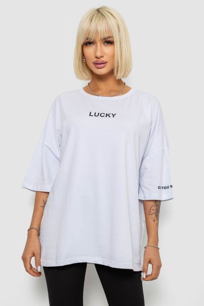 Футболка женская с принтом, цвет белый, 244R2019