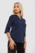 Блуза однотонная, цвет синий, 230R96-15 Блуза однотонная, цвет синий, 230R96-15