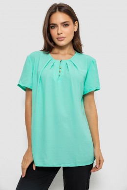 Блуза однотонная, цвет мятный, 230R112-15