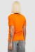 Футболка женская с принтом, цвет оранжевый, 244R2804