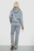 Спортивный костюм женский на флисе, цвет светло-серый, 257R86