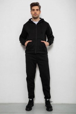 Спортивный костюм мужской на флисе, цвет черный, 238R58692