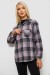 Рубашка женская в клетку, цвет серый, 244R1070-2 Рубашка женская в клетку, цвет серый, 244R1070-2