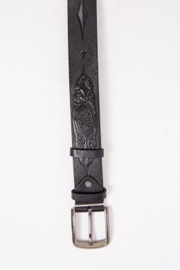 Кожаный мужской ремень, черного цвета, 196R40U1W23