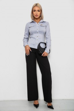 Рубашка классическая в полоску, цвет серый, 230R646