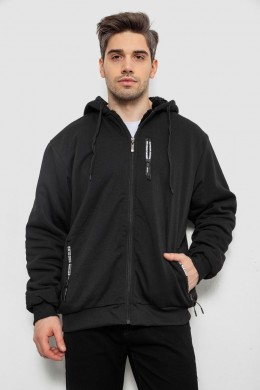 Кофта мужская на молнии, цвет черный, 244R2652