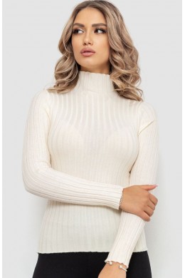 Гольф жіночий однотонний, колір кремовий, 204R040