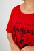 Футболка жіноча з принтом, колір червоний, 244R6005-1 Футболка жіноча з принтом, колір червоний, 244R6005-1