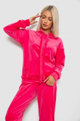 Спортивный костюм женский велюровый, цвет розовый, 241R1530-5