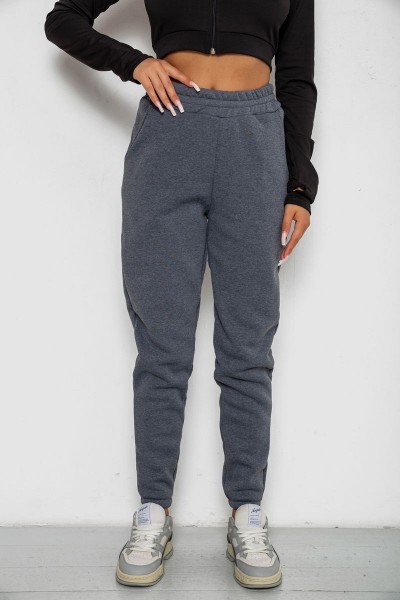 Спортивные штаны женские на флисе, цвет серый, 238R57013