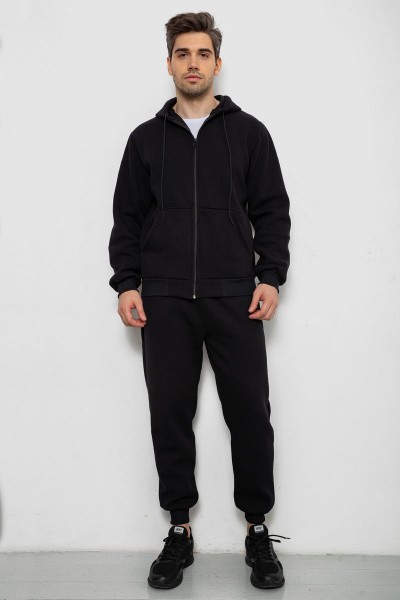 Спортивный костюм мужской из турецкой трехнити на флисе., цвет черный, 238R165