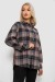 Рубашка женская в клетку, цвет темно-серый, 244R1070-2 Рубашка женская в клетку, цвет темно-серый, 244R1070-2