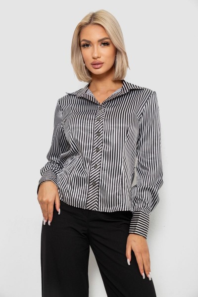 Сорочка класична в смужку, колір чорно-білий, 230R66
