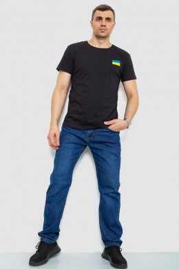Футболка мужская патриотическая, цвет черный, 226R040