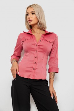 Сорочка класична в смужку, колір кораловий, 230R643