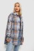 Рубашка женская в клетку, цвет серо-синий, 257R505