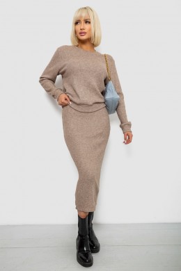 Костюм женский повседневный, цвет мокко, 257R130