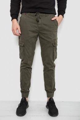 Штани чоловічі однотонні, колір хакі, 244R1641