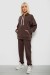 Спортивный костюм женский однотонный, цвет шоколадный, 244R1070AG
