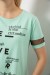 Футболка жіноча з принтом, колір м'ятний, 244R2081