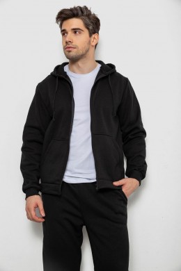Спортивный костюм мужской на флисе, цвет черный, 238R58692