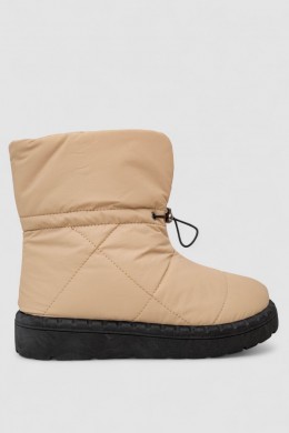 Дутики жіночі зимові на хутрі, колір бежево-чорний, 248RFM300-6