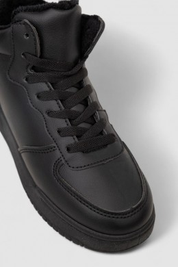 Кросівки жіночі зимові на хутрі, колір чорний, 248RAD03