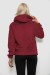 Худі жіночий однотонний з капюшоном, колір бордовий, 257R14