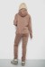 Спортивный костюм женский на флисе, цвет мокко, 257R88