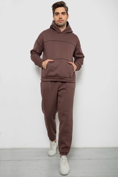 Спортивный костюм мужской на флисе, цвет мокко, 238R029