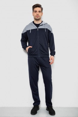Спорт костюм мужской, цвет серо-синий, 244R988