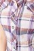 Рубашка женская в клетку, цвет сиренево-бежевый, 230R061-11 Рубашка женская в клетку, цвет сиренево-бежевый, 230R061-11