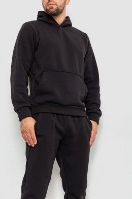 Спорт костюм мужской на флисе, цвет черный, 190R235