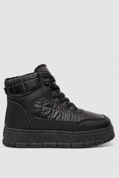 Кросівки жіночі зимові на хутрі, колір чорний, 248RBL3