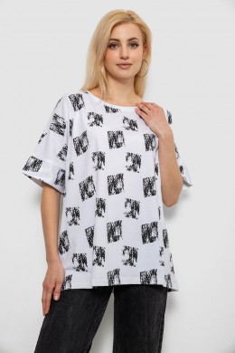 Футболка жіноча з принтом, колір білий, 244R4015