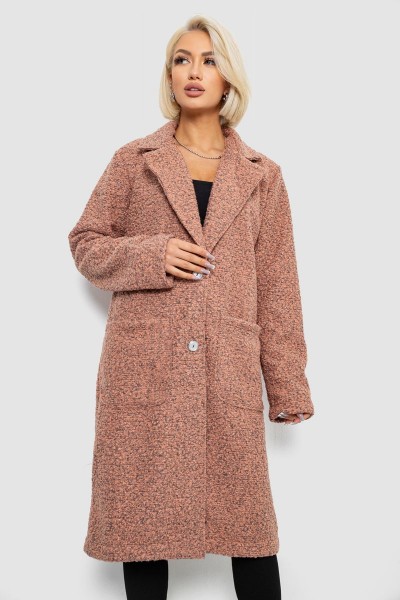 Пальто женское без подкладки, цвет пудровый, 257R99