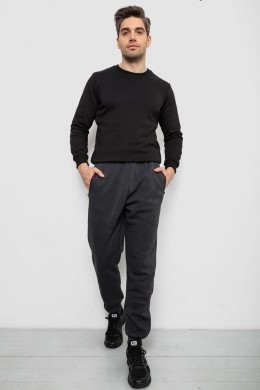 Спортивные штаны на флисе, цвет серый, 244R41526