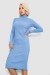 Платье повседневное утепленное, цвет голубой, 257R115