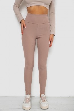 Лосини однотонні в рубчик, колір мокко, 238R606