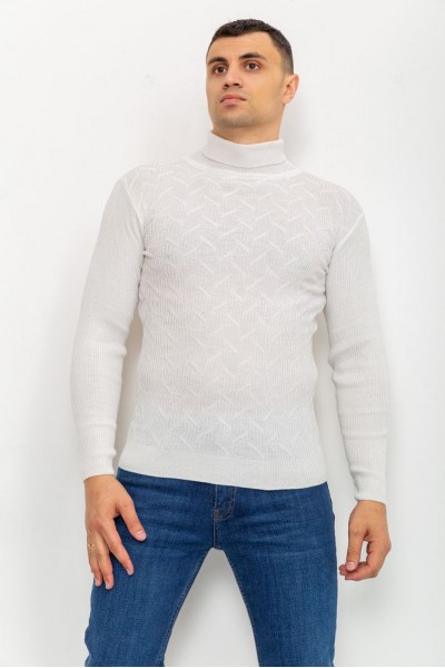 Свитер-гольф мужской, цвет молочный, 161R892